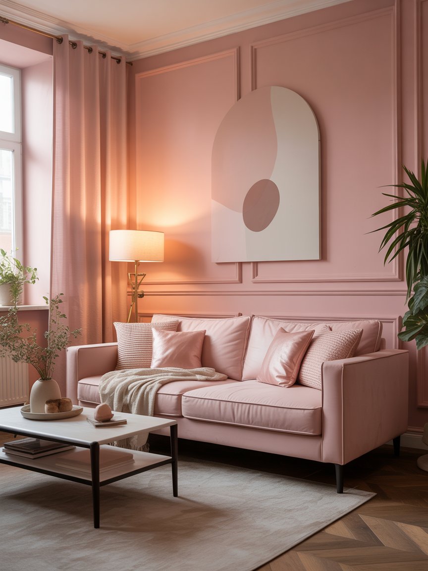18 Dreamy Pink Cozy Living Room Ideas
