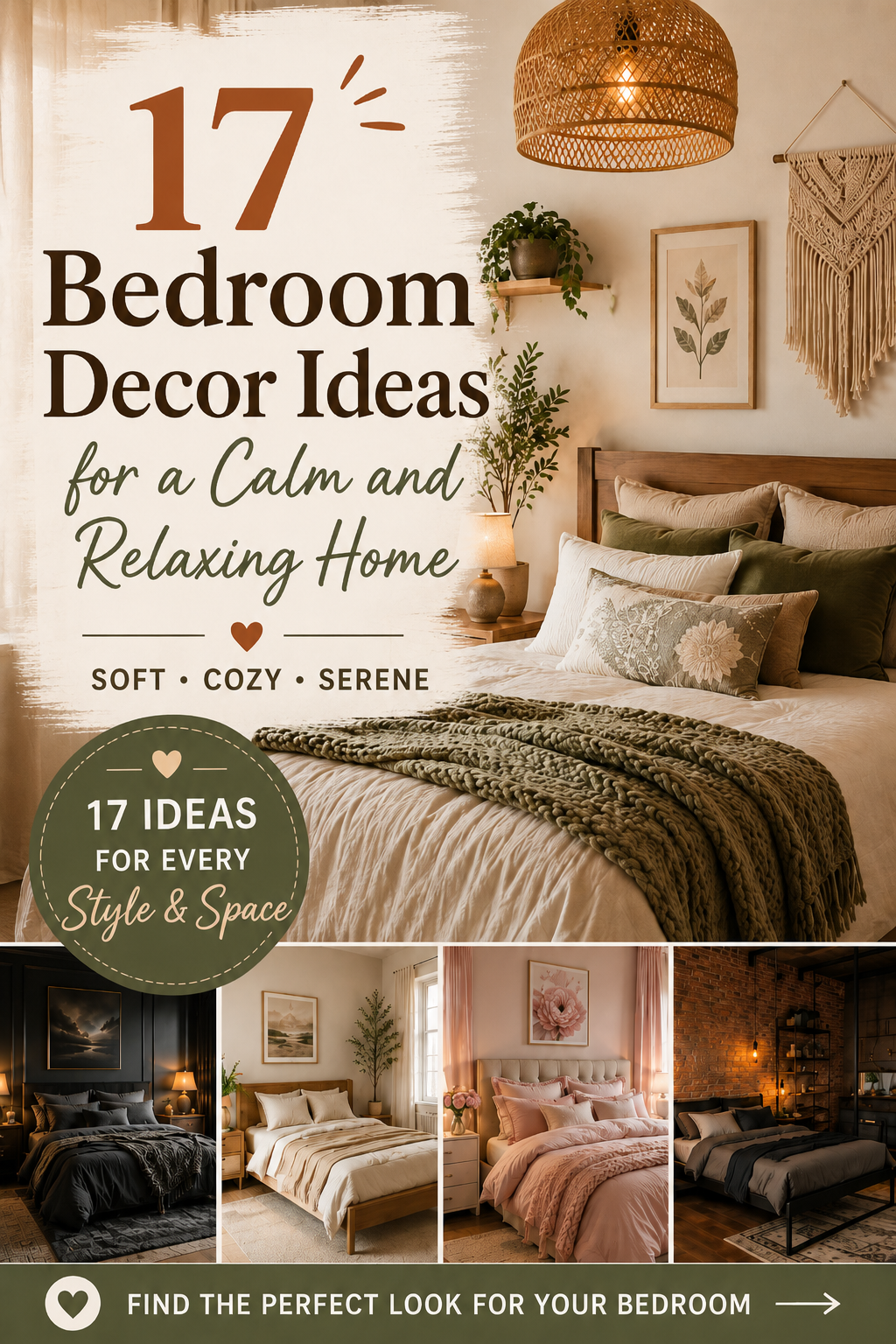 17 Bedroom Decor Ideas for a Calm and Relaxing Home