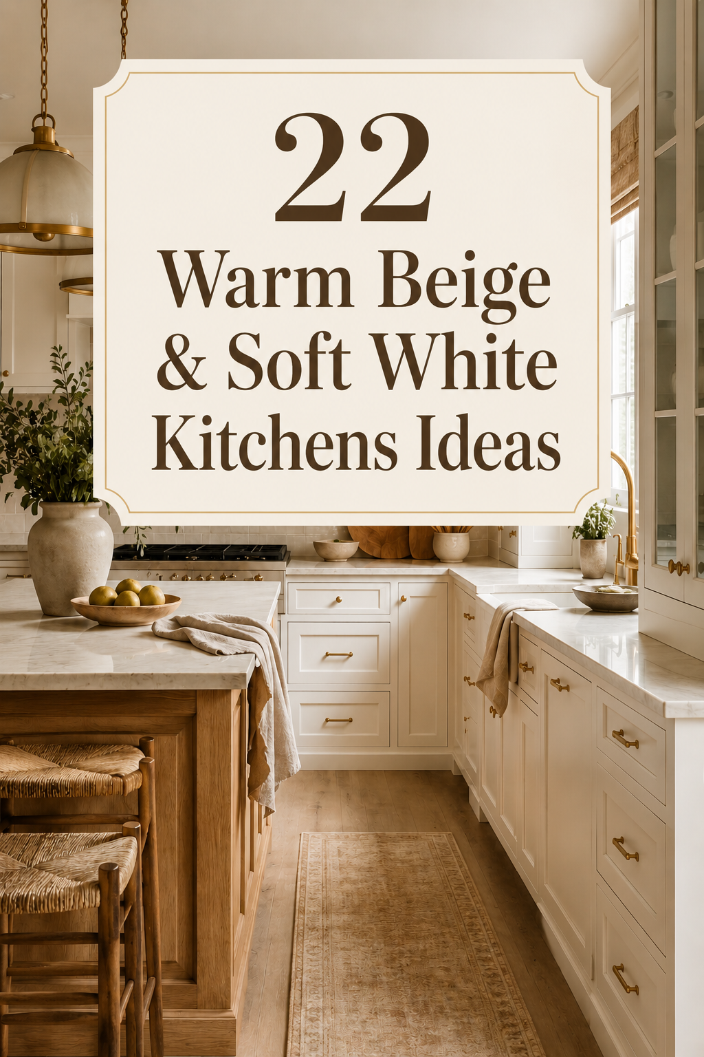 How Warm Beige & Soft White Kitchens Create a Space That Looks Intentional From the First Glance