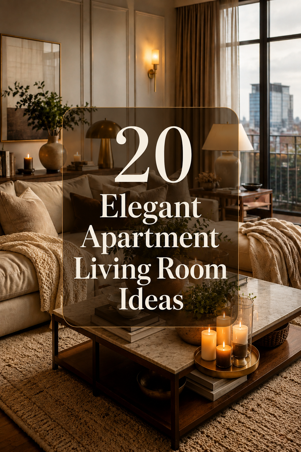 20 Elegant Apartment Living Room Ideas with Layered Cozy Details