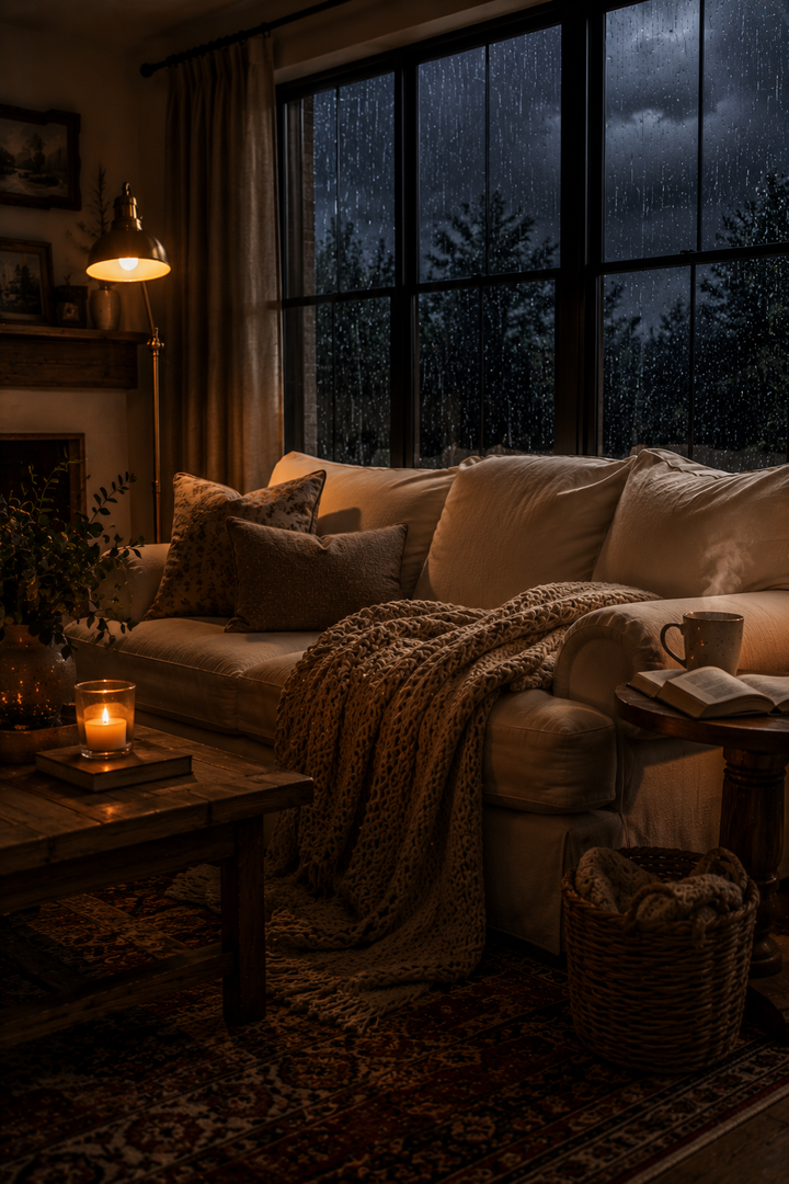 15 Rainy Day Cozy Living Room Ideas That Make You Never Want to Go Outside β inspiration 1 of 15