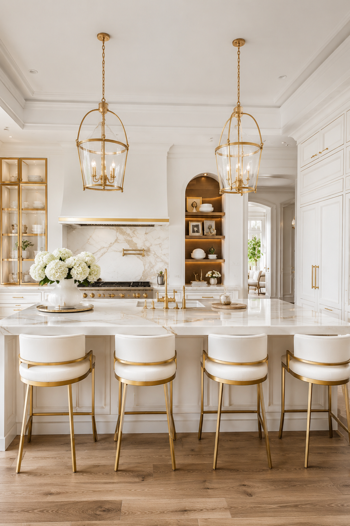 25 White Kitchen Design Ideas with Gold Accents for a Luxurious Look — inspiration 25 of 25