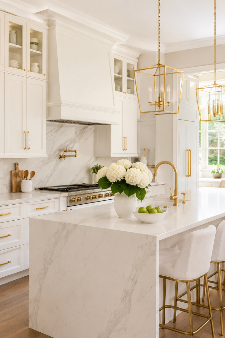 25 White Kitchen Design Ideas with Gold Accents for a Luxurious Look — inspiration 1 of 25