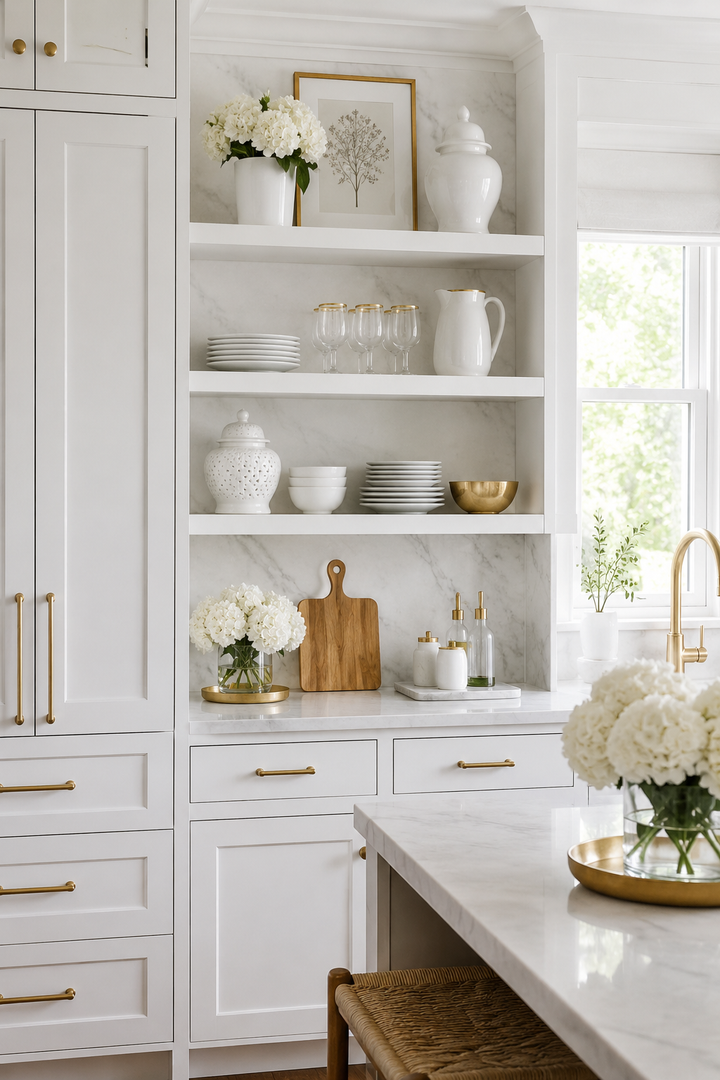 25 White Kitchen Design Ideas with Gold Accents for a Luxurious Look — inspiration 6 of 25
