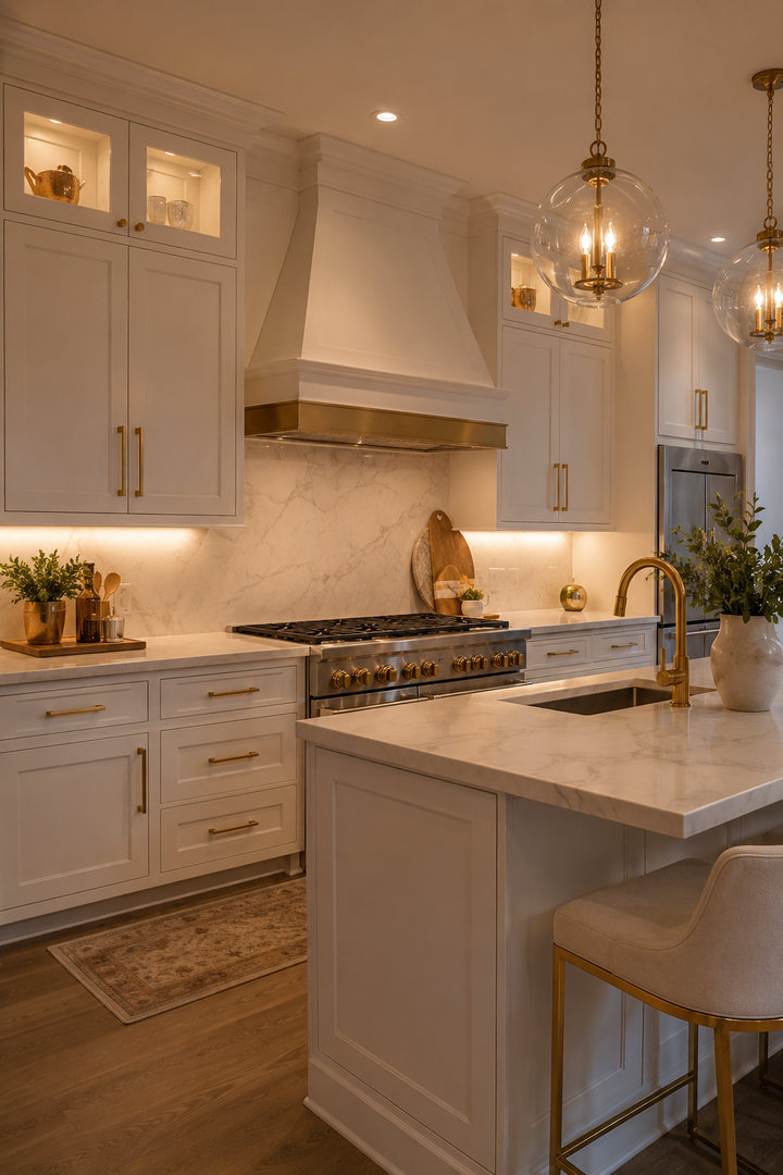 25 White Kitchen Design Ideas with Gold Accents for a Luxurious Look — inspiration 3 of 25