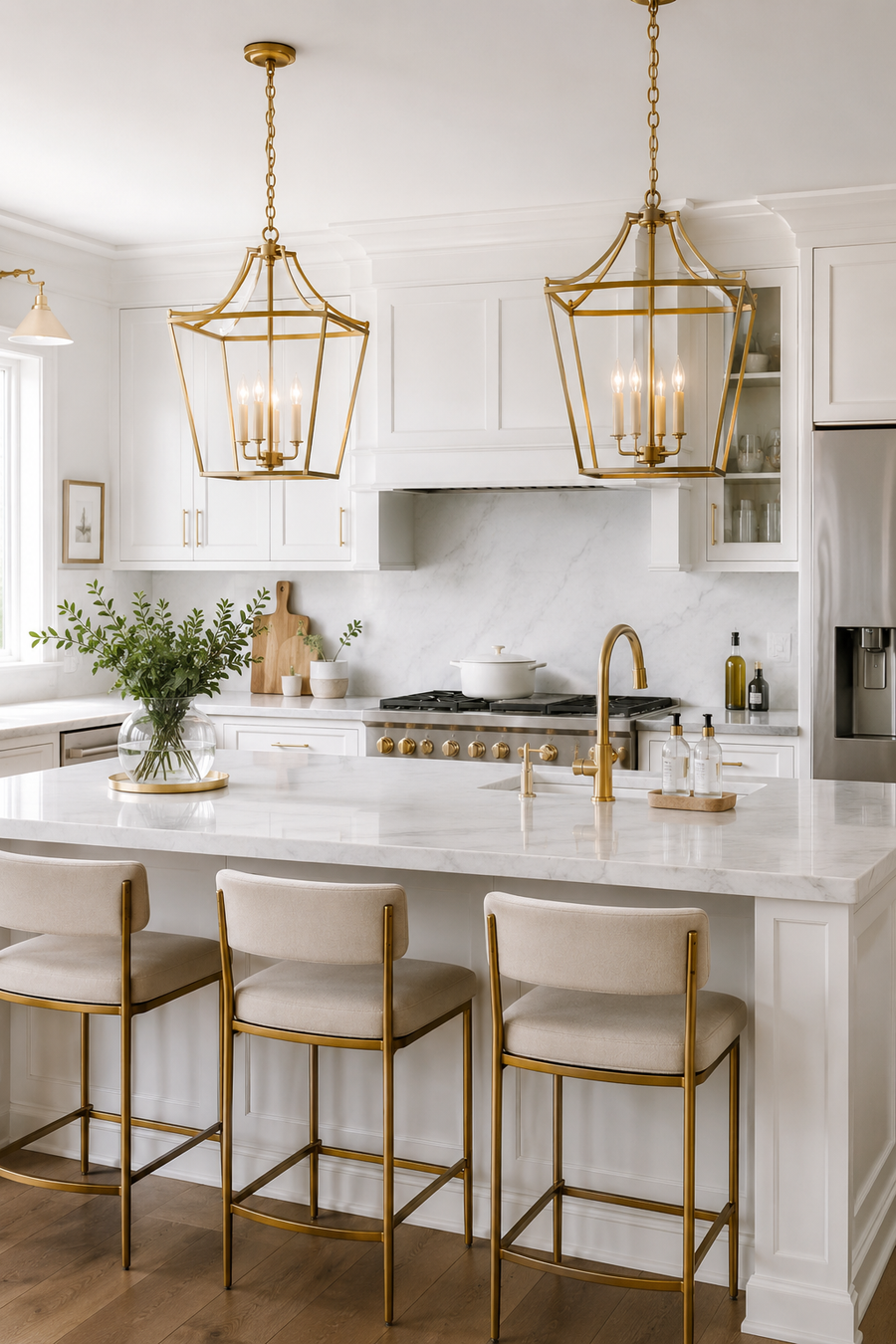 25 White Kitchen Design Ideas with Gold Accents for a Luxurious Look — inspiration 5 of 25