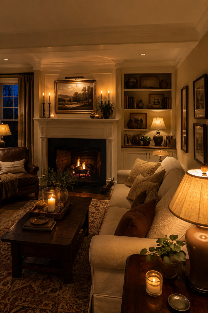 22 Beautiful Cozy Living Room Ideas with Warm Golden Lighting β inspiration 1 of 22