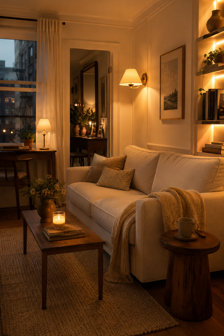 22 Beautiful Cozy Living Room Ideas with Warm Golden Lighting β inspiration 8 of 22