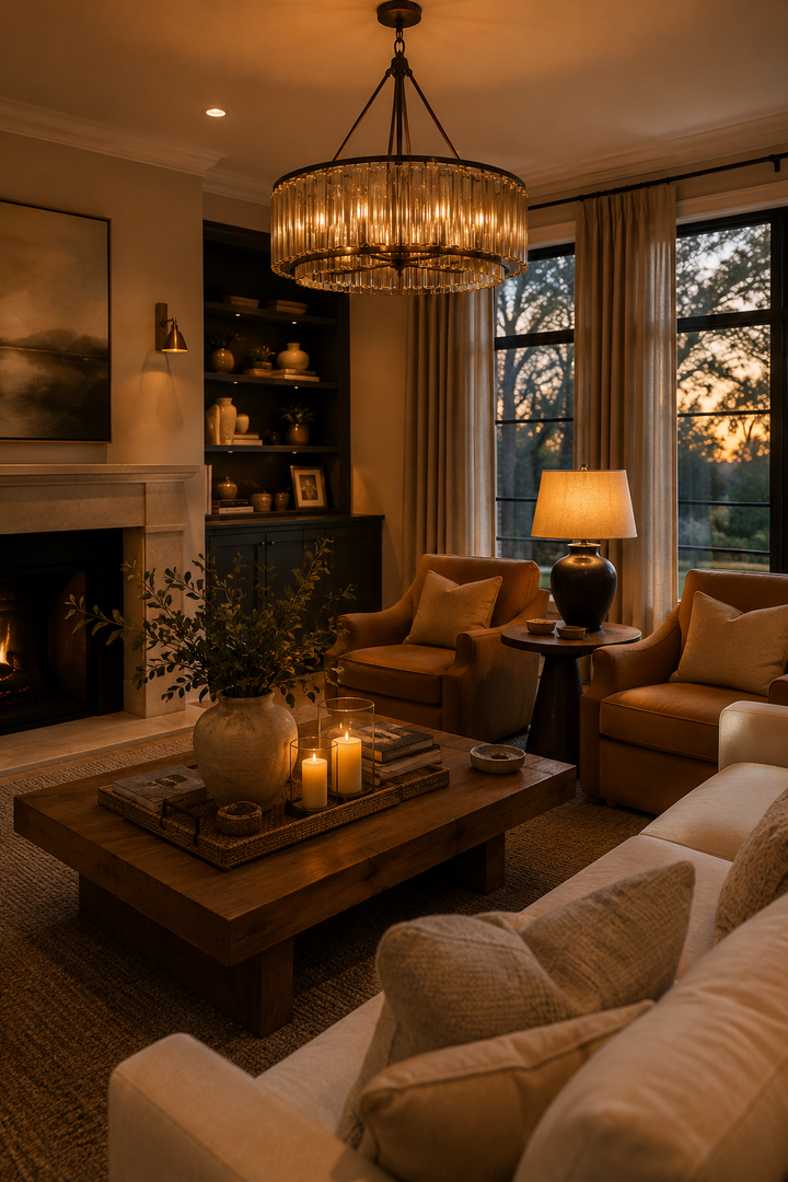 22 Beautiful Cozy Living Room Ideas with Warm Golden Lighting β inspiration 3 of 22