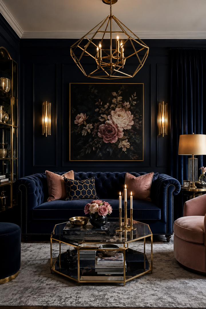 How Navy Blue & Burnished Brass Living Rooms Elevate a Home Beyond Pretty Decor — inspiration 7 of 20