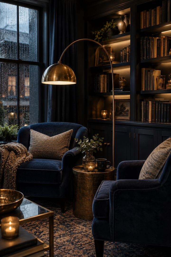 How Navy Blue & Burnished Brass Living Rooms Elevate a Home Beyond Pretty Decor — inspiration 2 of 20