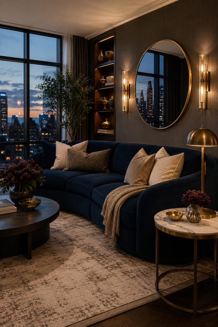 How Navy Blue & Burnished Brass Living Rooms Elevate a Home Beyond Pretty Decor — inspiration 8 of 20