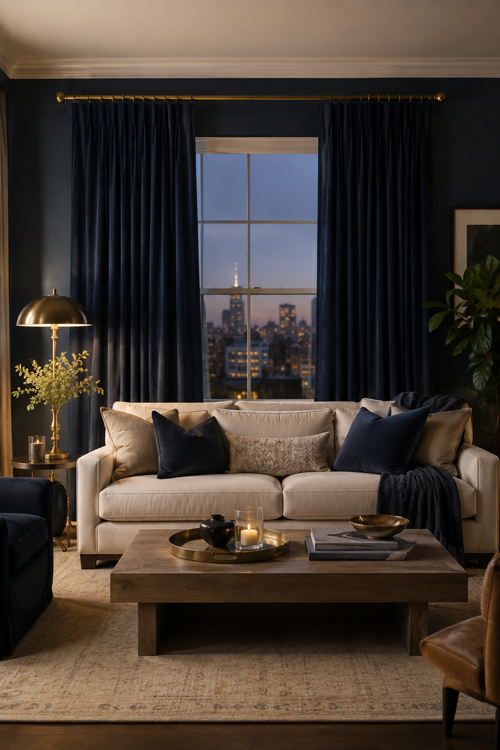 How Navy Blue & Burnished Brass Living Rooms Elevate a Home Beyond Pretty Decor — inspiration 9 of 20
