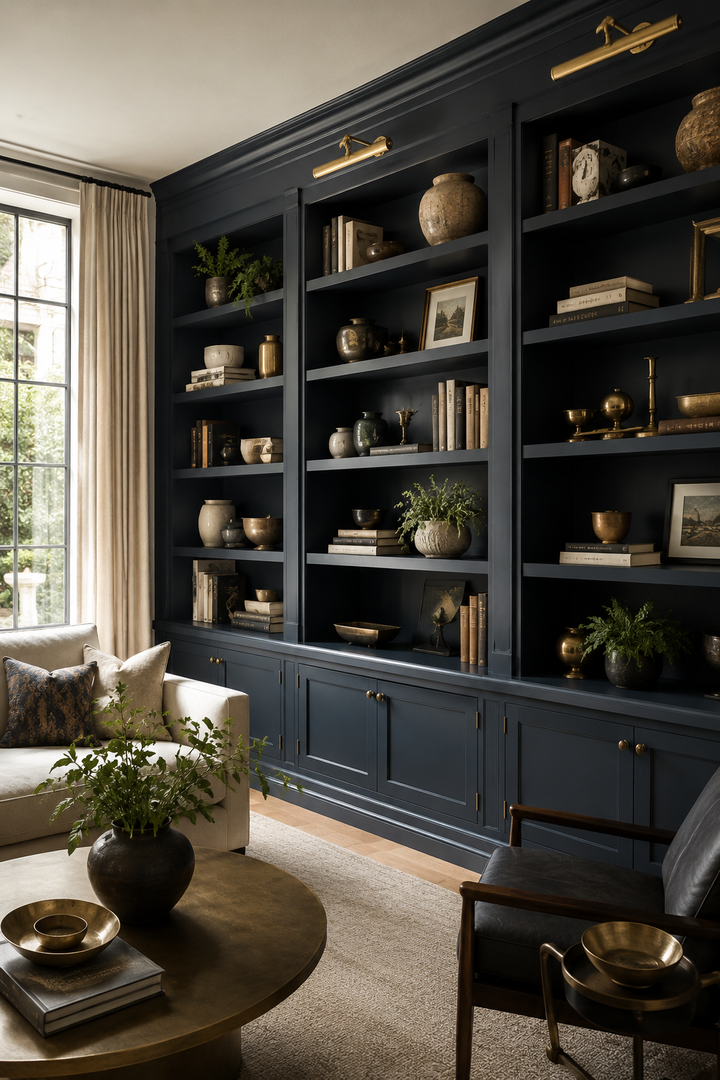 How Navy Blue & Burnished Brass Living Rooms Elevate a Home Beyond Pretty Decor — inspiration 11 of 20