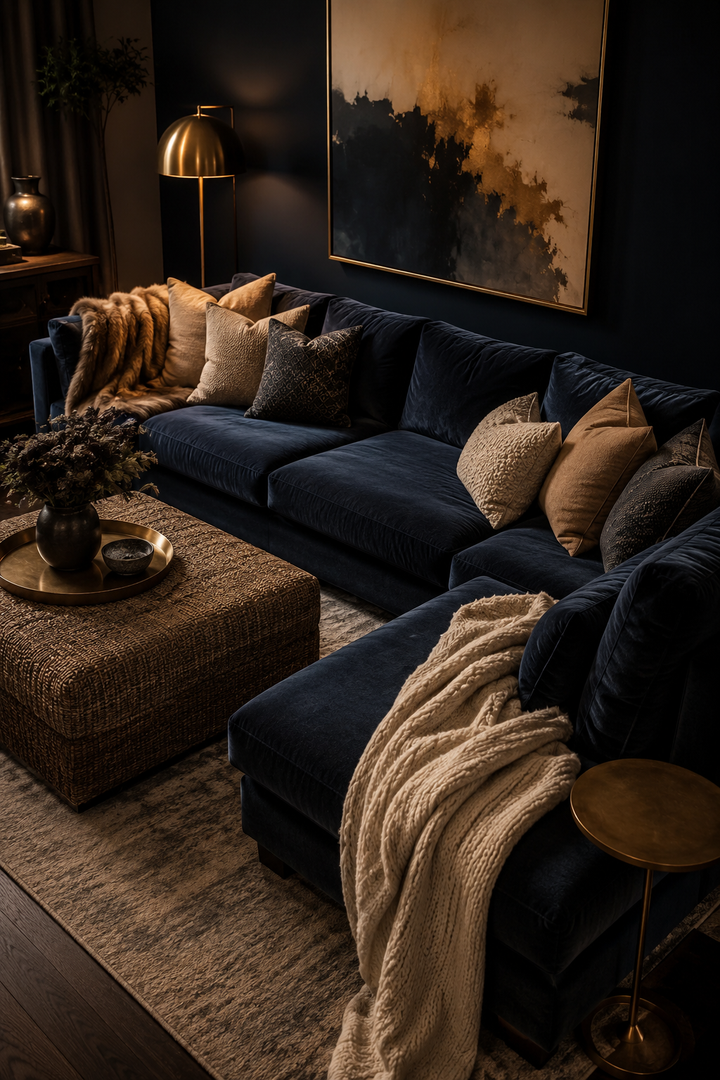 How Navy Blue & Burnished Brass Living Rooms Elevate a Home Beyond Pretty Decor — inspiration 10 of 20