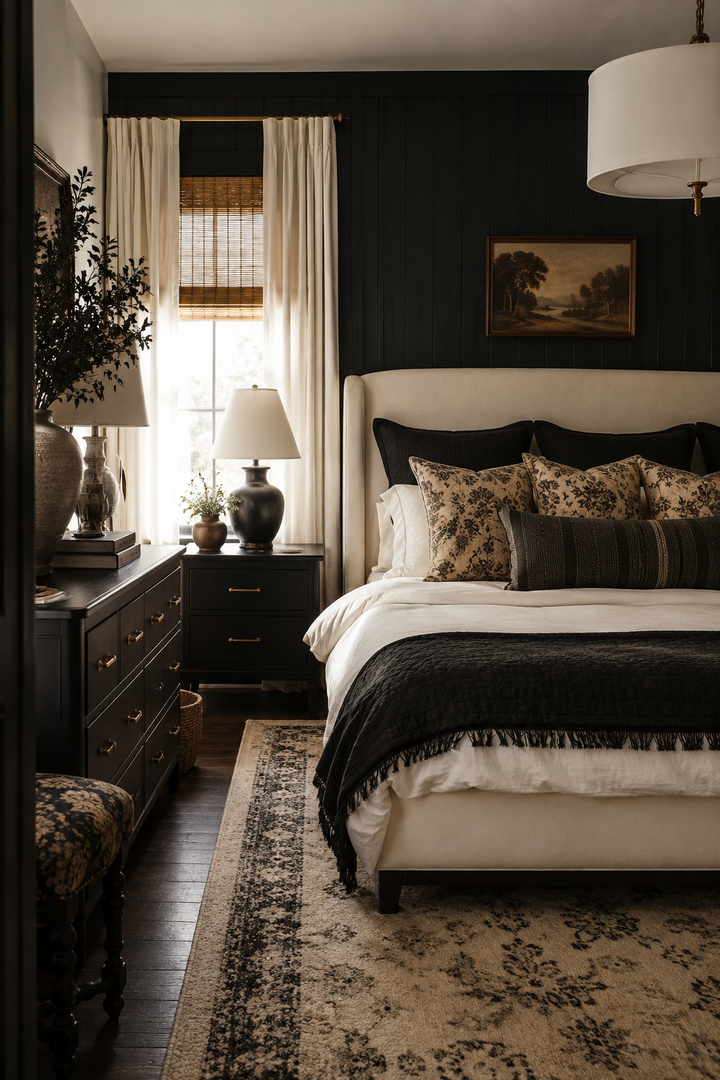 How to Style Black & Cream Bedroom So the Room Feels Collected, Not Copied β inspiration 4 of 13