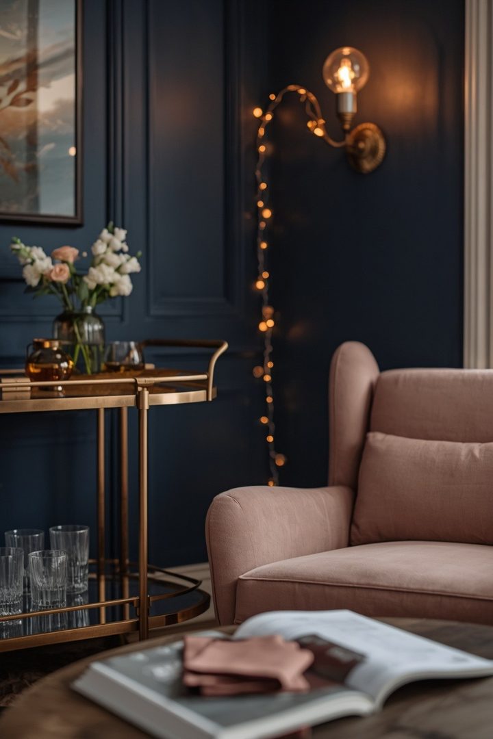 Navy Blue & Burnished Brass Living Rooms Ideas for the Woman Who Wants Every Corner to Look Cons… — inspiration 11 of 17