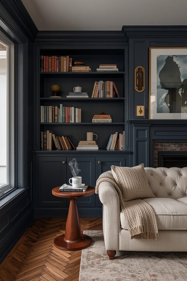 Navy Blue & Burnished Brass Living Rooms Ideas for the Woman Who Wants Every Corner to Look Cons… — inspiration 12 of 17