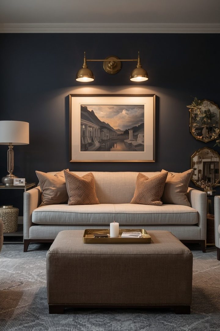 Navy Blue & Burnished Brass Living Rooms Ideas for the Woman Who Wants Every Corner to Look Cons… — inspiration 15 of 17