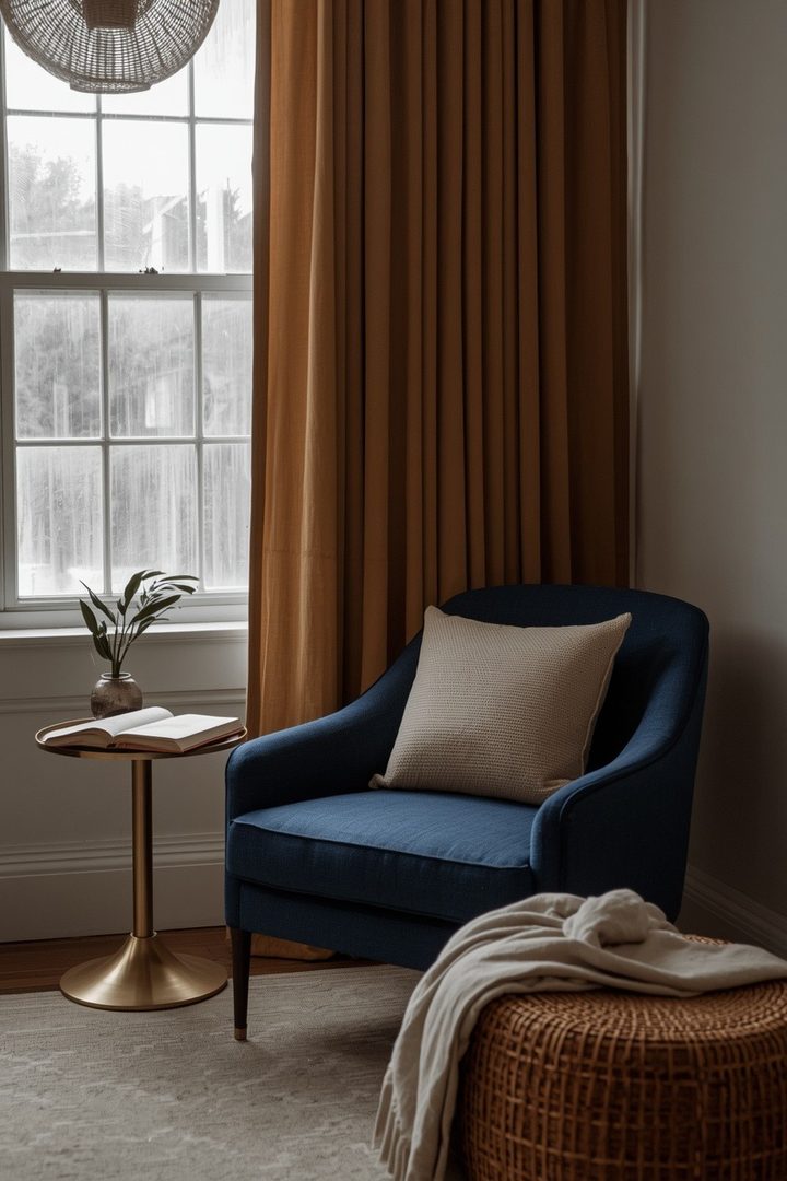 Navy Blue & Burnished Brass Living Rooms Ideas for the Woman Who Wants Every Corner to Look Cons… — inspiration 13 of 17