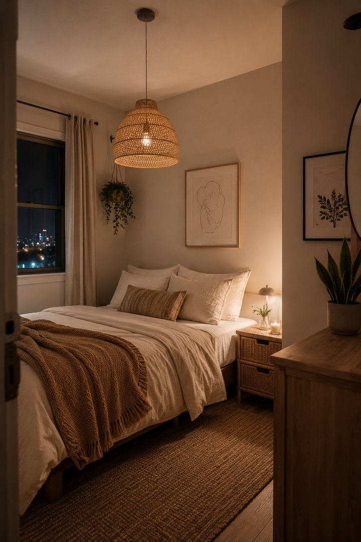 Warm Neutral Bedroom Ideas with Soft Linen and Calm Lighting β inspiration 4 of 19