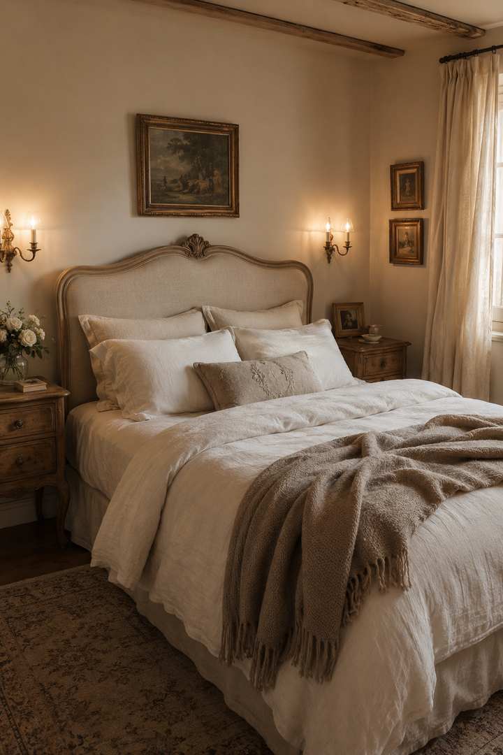 Warm Neutral Bedroom Ideas with Soft Linen and Calm Lighting β inspiration 10 of 19