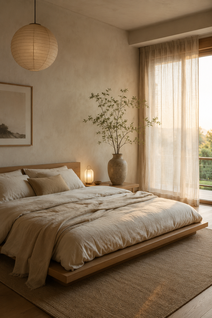 Warm Neutral Bedroom Ideas with Soft Linen and Calm Lighting β inspiration 17 of 19