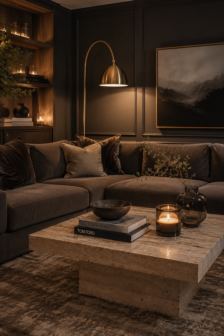 Travertine Coffee Table Living Room Ideas with a Cozy Luxury Feel β inspiration 2 of 10