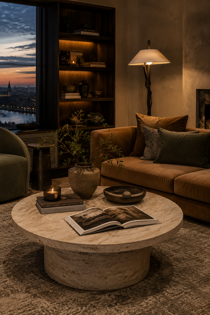 Travertine Coffee Table Living Room Ideas with a Cozy Luxury Feel β inspiration 10 of 10