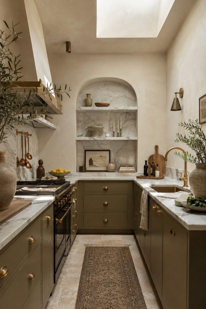 32 Small Luxury Kitchen Ideas with Marble Shelves and Soft Light β inspiration 5 of 32