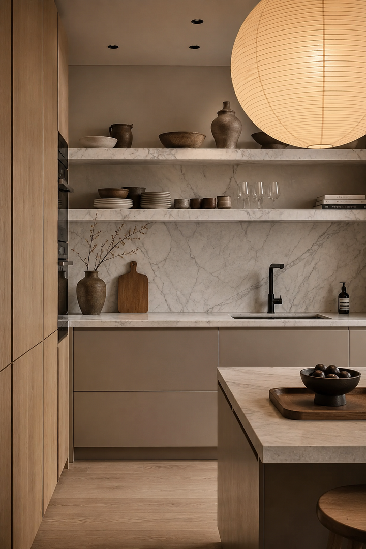 32 Small Luxury Kitchen Ideas with Marble Shelves and Soft Light β inspiration 12 of 32