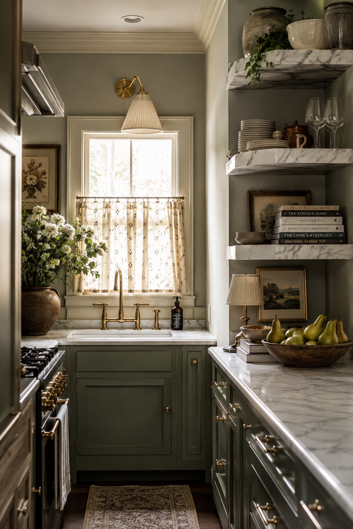 32 Small Luxury Kitchen Ideas with Marble Shelves and Soft Light β inspiration 11 of 32