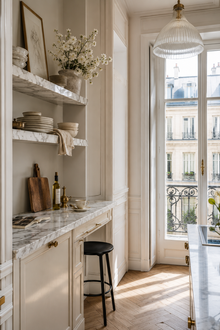 32 Small Luxury Kitchen Ideas with Marble Shelves and Soft Light β inspiration 17 of 32