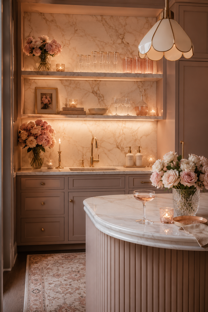 32 Small Luxury Kitchen Ideas with Marble Shelves and Soft Light β inspiration 21 of 32