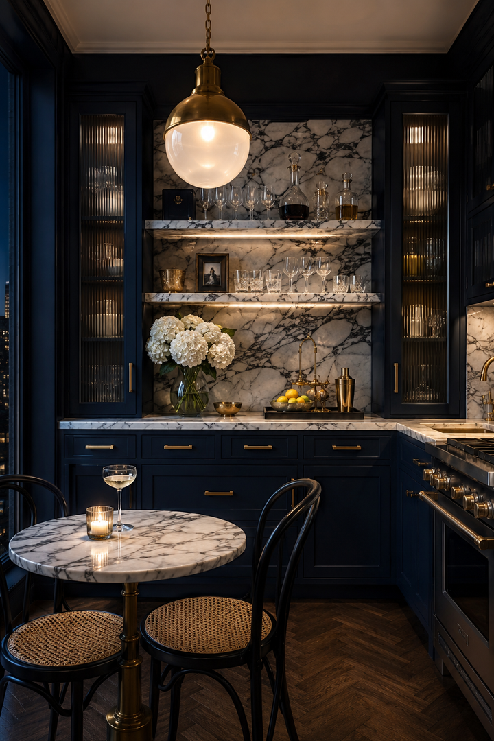 32 Small Luxury Kitchen Ideas with Marble Shelves and Soft Light β inspiration 23 of 32