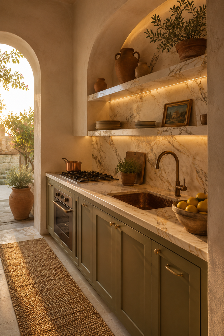 32 Small Luxury Kitchen Ideas with Marble Shelves and Soft Light β inspiration 22 of 32