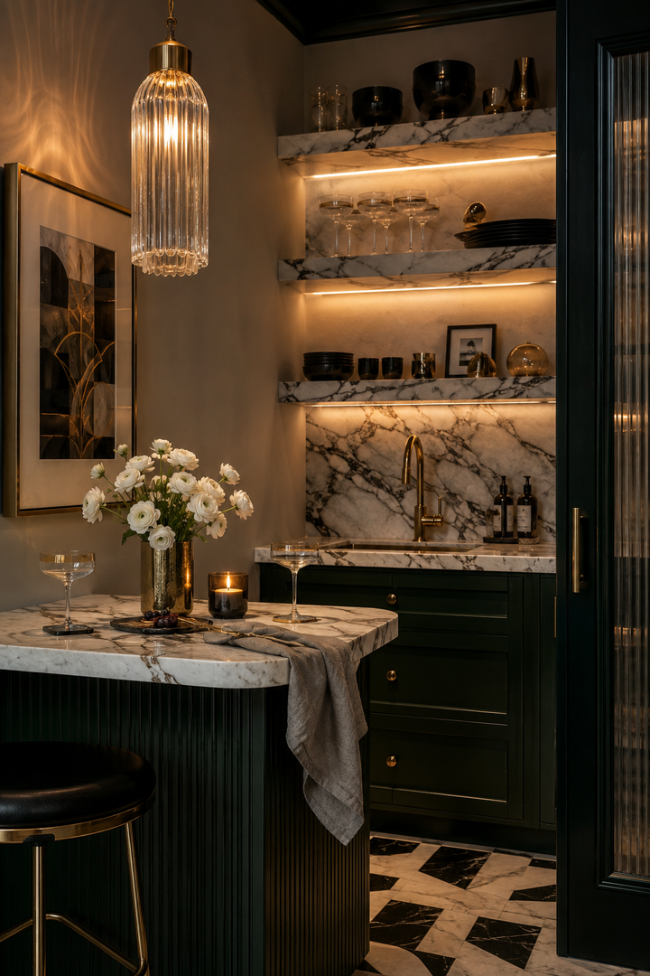 32 Small Luxury Kitchen Ideas with Marble Shelves and Soft Light β inspiration 25 of 32