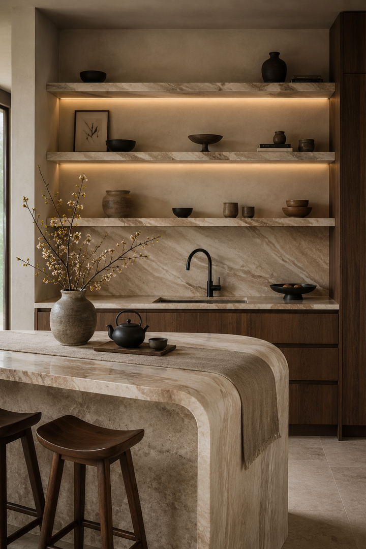 32 Small Luxury Kitchen Ideas with Marble Shelves and Soft Light β inspiration 28 of 32