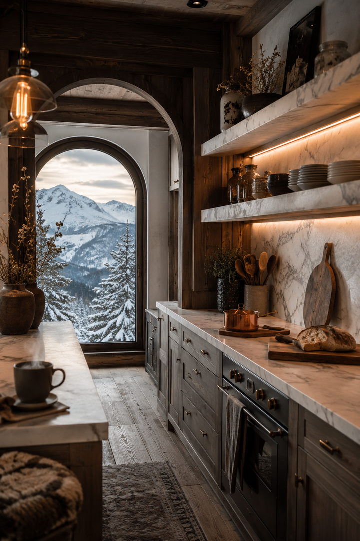 32 Small Luxury Kitchen Ideas with Marble Shelves and Soft Light β inspiration 30 of 32