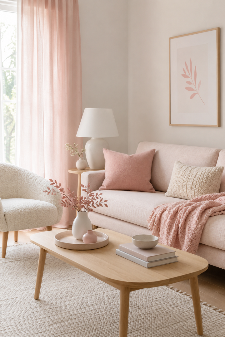 24 Pink Living Room Design Ideas for Women Who Love a Soft and Stylish Home β inspiration 6 of 24