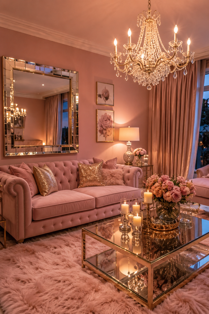 24 Pink Living Room Design Ideas for Women Who Love a Soft and Stylish Home β inspiration 5 of 24