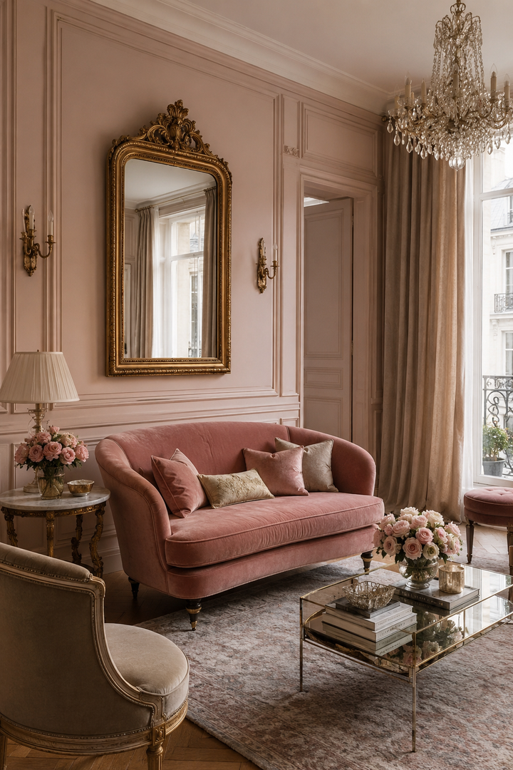 24 Pink Living Room Design Ideas for Women Who Love a Soft and Stylish Home β inspiration 2 of 24
