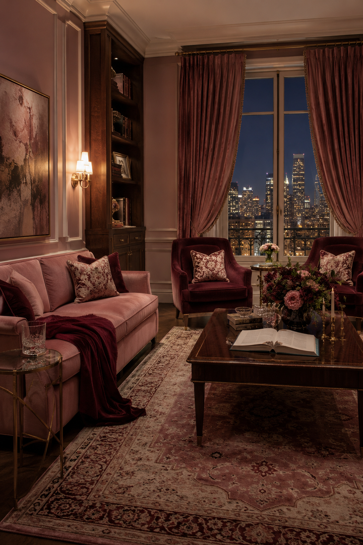 24 Pink Living Room Design Ideas for Women Who Love a Soft and Stylish Home β inspiration 15 of 24