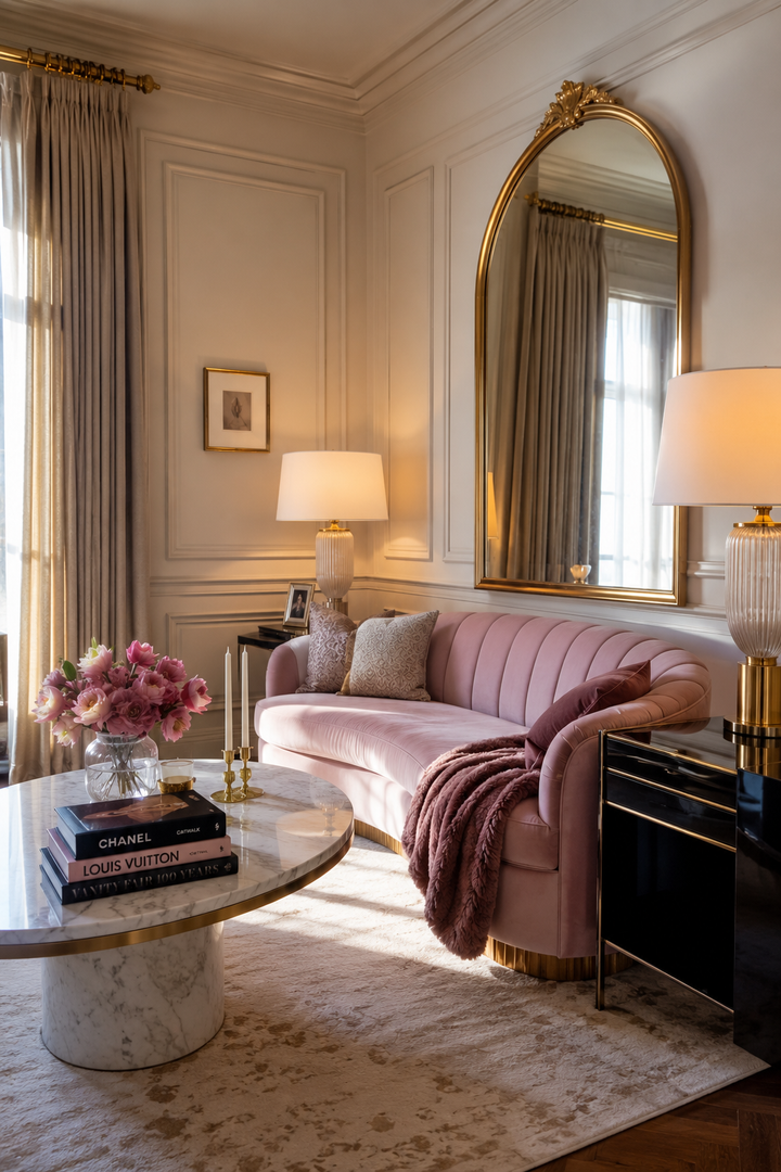 24 Pink Living Room Design Ideas for Women Who Love a Soft and Stylish Home β inspiration 17 of 24