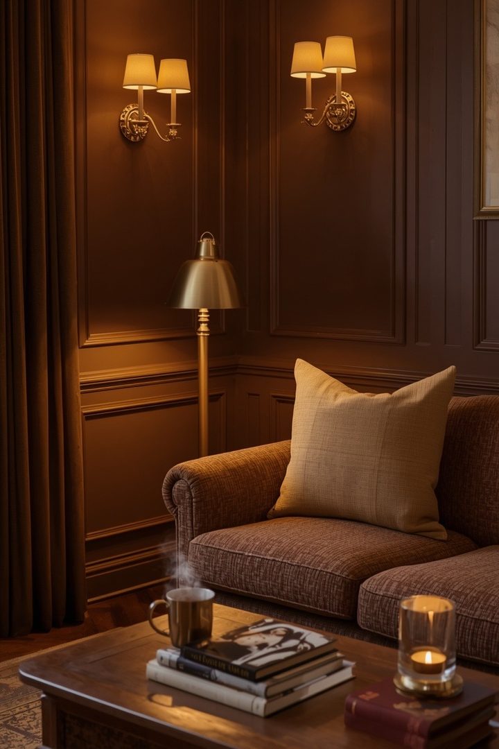 How Brown and Gold Living Rooms Create a Confident Home for Women — inspiration 2 of 15