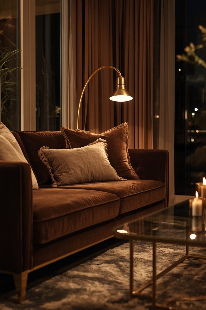How Brown and Gold Living Rooms Create a Confident Home for Women — inspiration 12 of 15