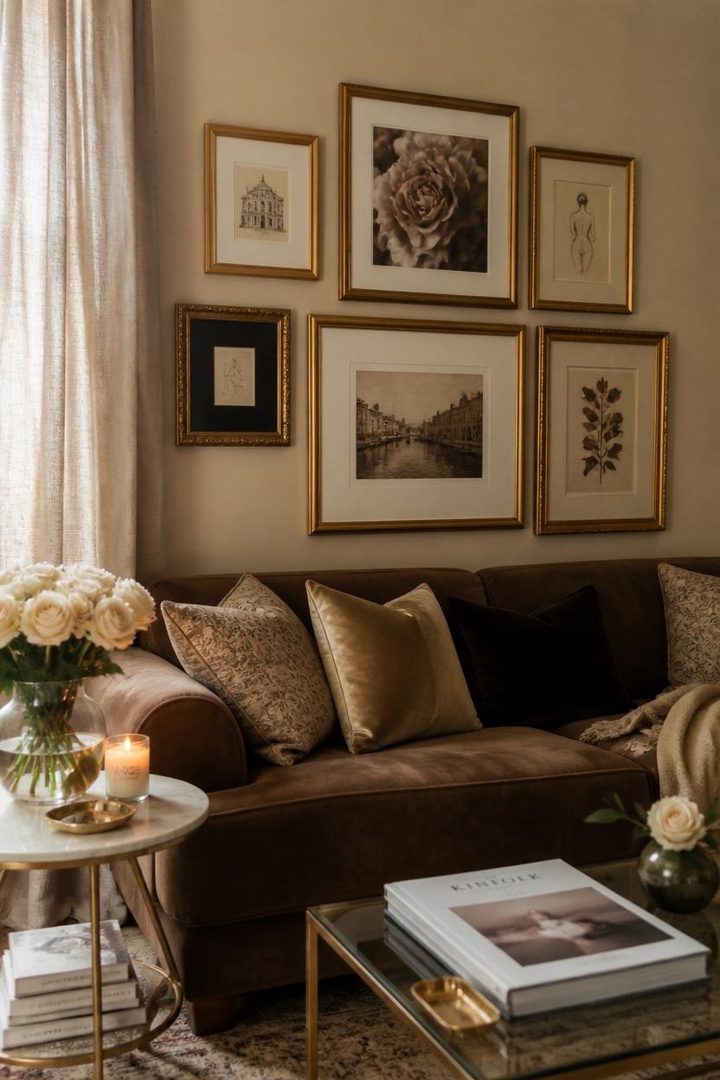 How Brown and Gold Living Rooms Create a Confident Home for Women — inspiration 11 of 15