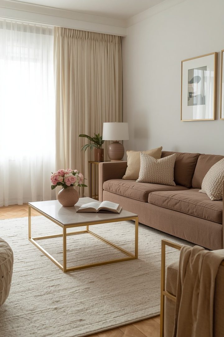 How Brown and Gold Living Rooms Create a Confident Home for Women — inspiration 8 of 15