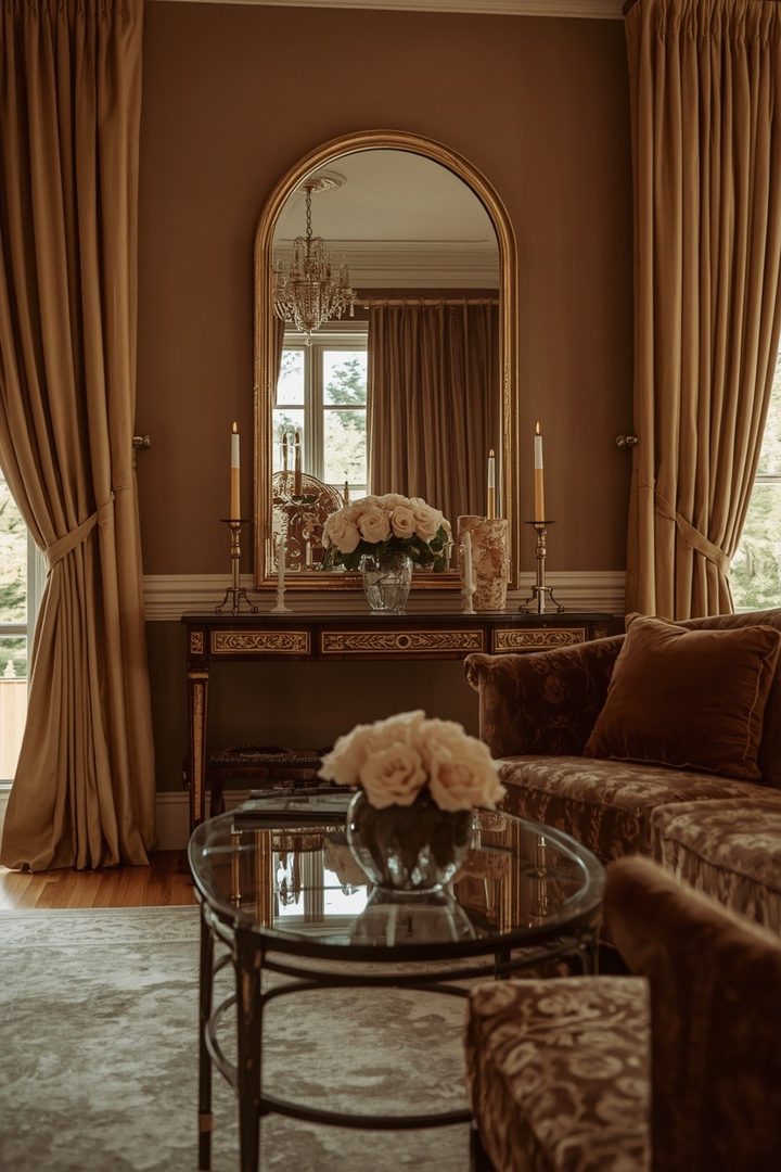 How Brown and Gold Living Rooms Create a Confident Home for Women — inspiration 5 of 15