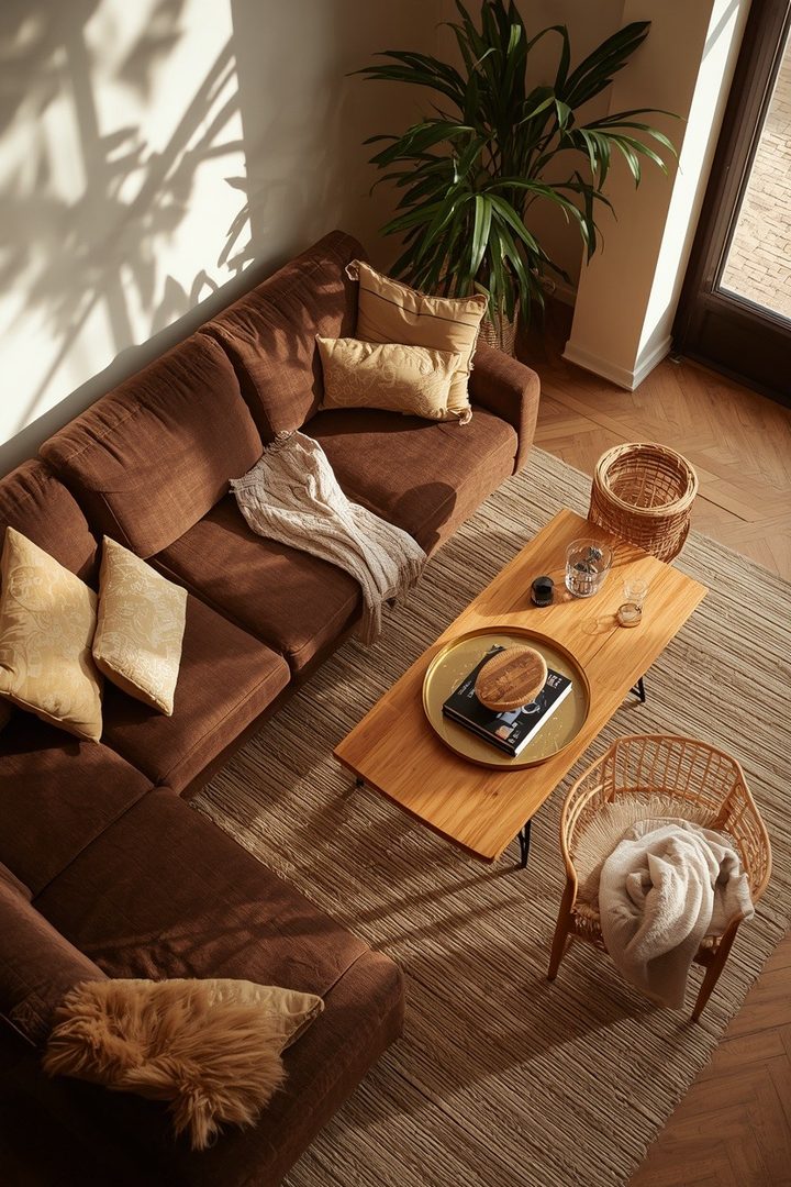 How Brown and Gold Living Rooms Create a Confident Home for Women — inspiration 6 of 15